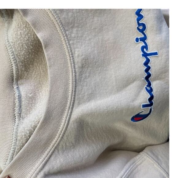 Champion Tan Crop Top Crewneck Sweater Womens Size M - Picture 6 of 9